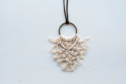 Touch of Boho Macrame Necklace