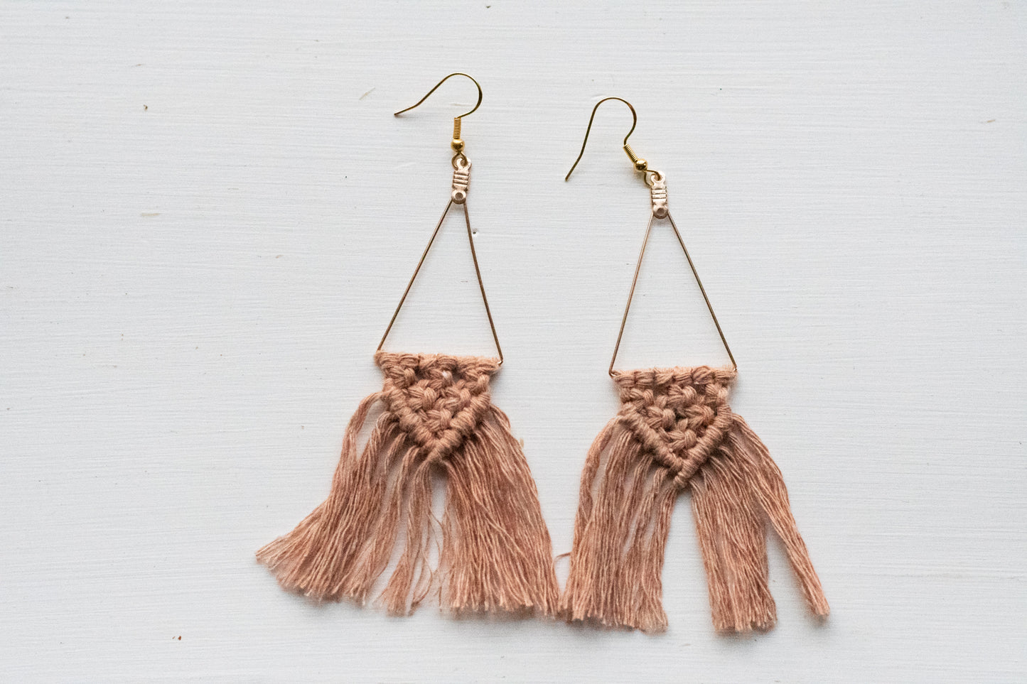 Triangle Macrame Earrings