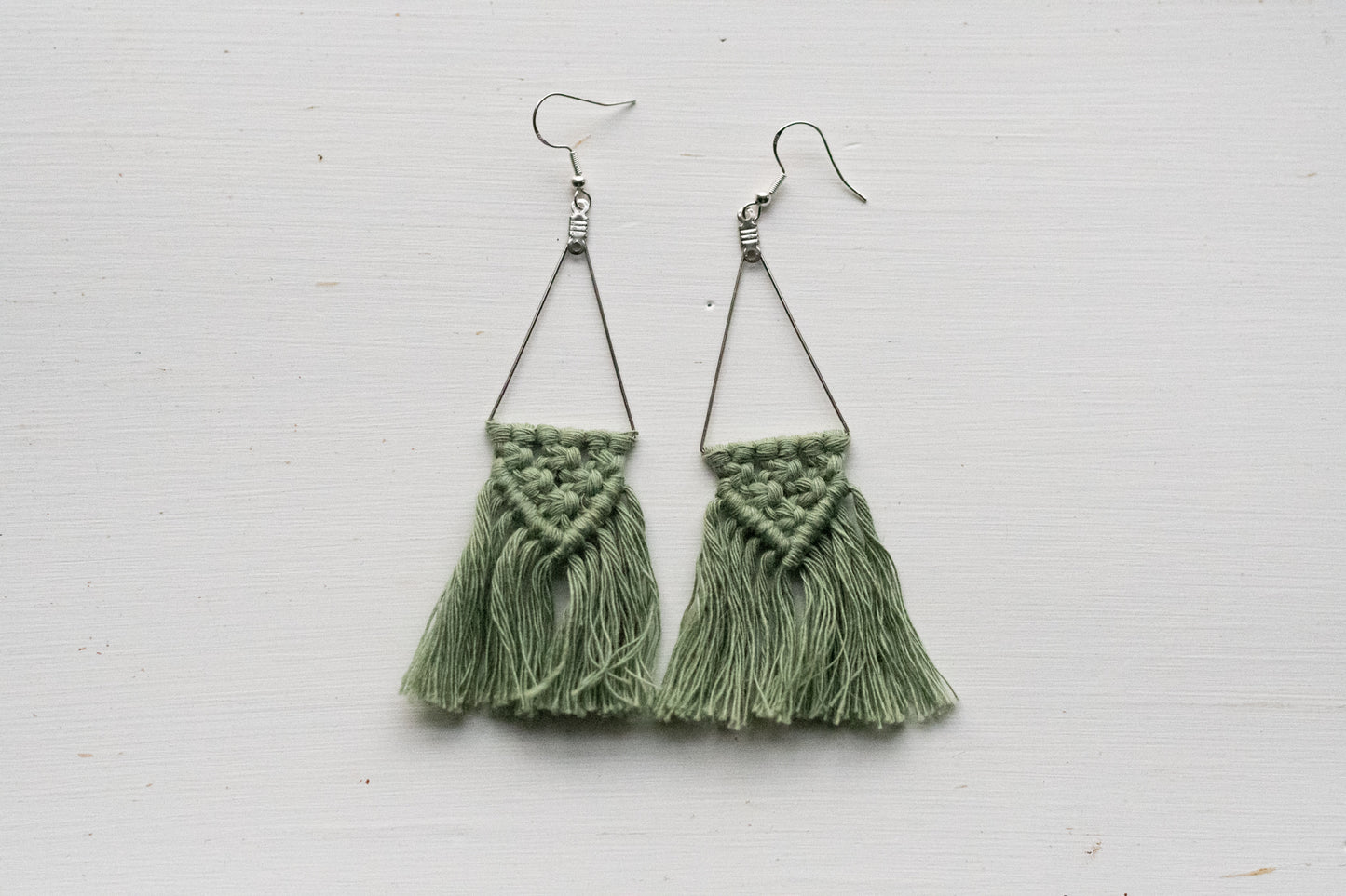 Triangle Macrame Earrings