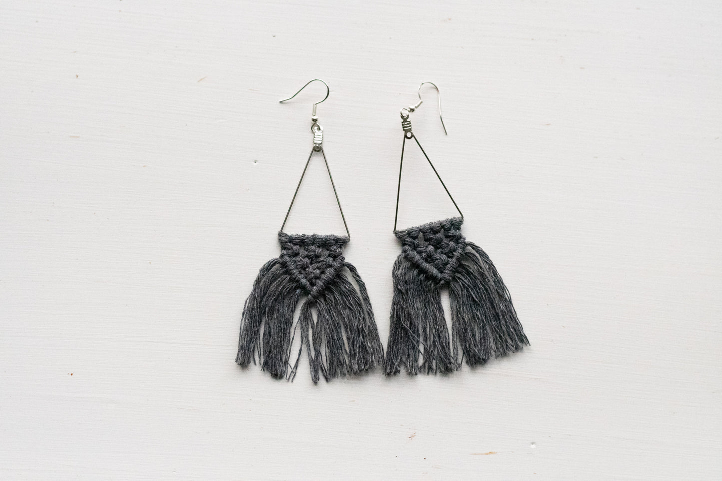 Triangle Macrame Earrings